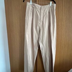 Chloe Cotton/Linen pleat-front Trousers Sz. 36